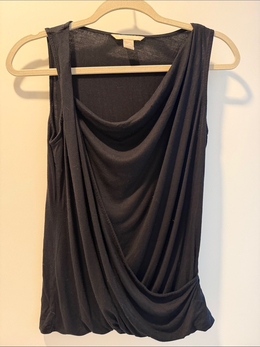 Banana Republic Black Sleeveless Cowl-Neck Tank
